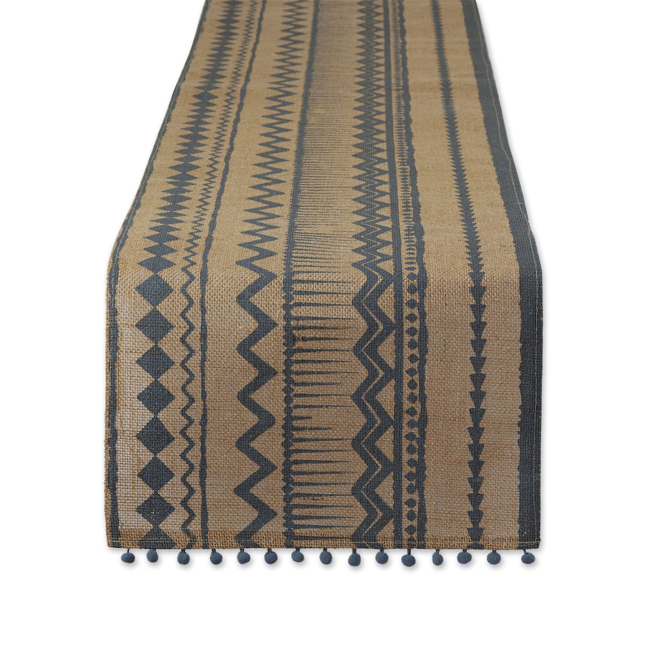 DII® Mineral Aztec Print On Natural Jute Table Runner 14x72